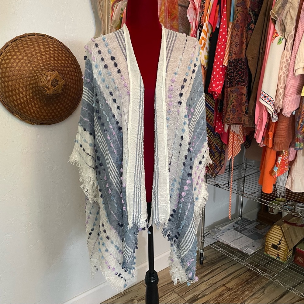 Nine West Coverup NWT Denim Multi Sensational Stripes! One Size